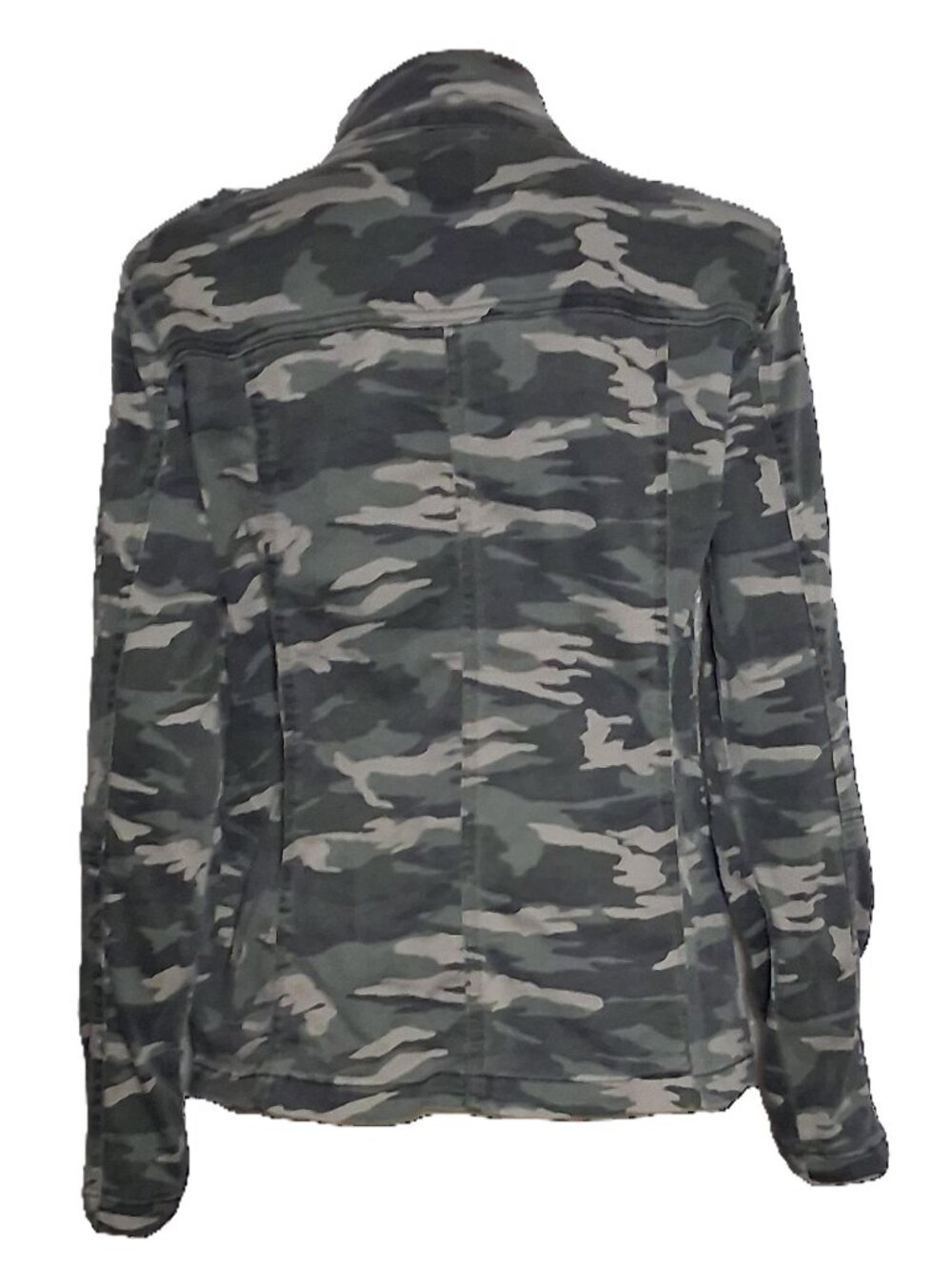 Kensie Women’s Camo Jacket — Cotton Stretch Blend, Size Medium - Picture 7 of 13